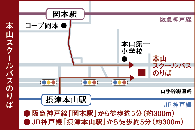 スクールバスのりば案内図